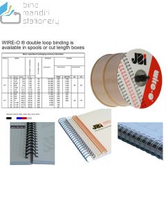 Foto Ring Jilid Wire Binding JBI Spiral Kawat No. 06 Pitch 3:1 (3/8") A4 merek JBI