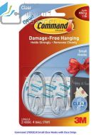 e-catalogue gambar alat tulis Command 17092CLR Small Clear Hooks Pengait Gantungan Bening Dinding ukuran Kecil 